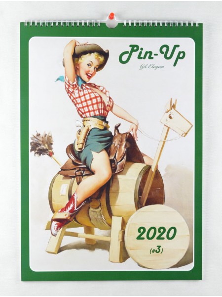 Календарь Пин-ап на 2020 год, №3 зеленый