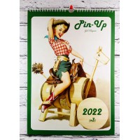 Календарь Пин-ап на 2022 год, №3 зеленый