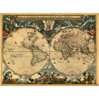 Древняя карта Мира 1664 г