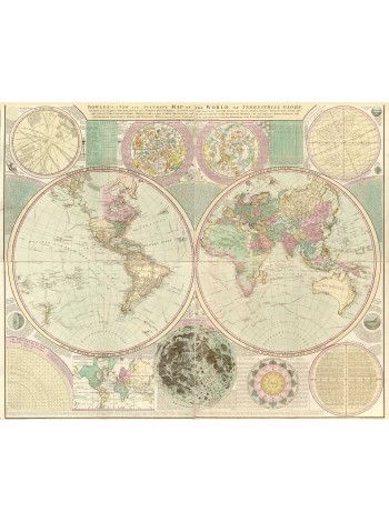 Древняя карта Мира 17608 г
