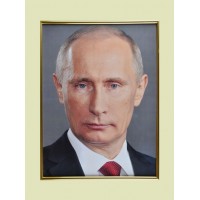 Постер в золотой рамке 30х40 см Путин В.В. (арт. 0202)