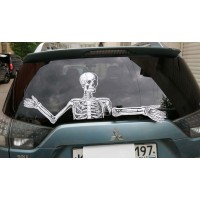 Живая наклейка на автомобиль "Скелет Яша" арт. 7501